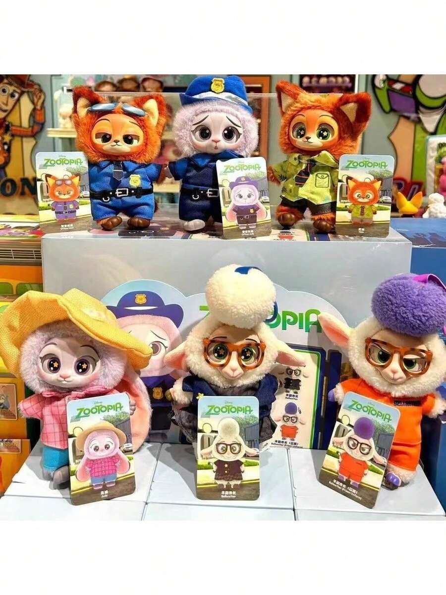 1pc Disney Crazy Judy Hopps, Nick Wilde Action FigureDolly Blind Box Mystery Gift, Suitable For Birthday, Halloween, Christmas, Thanksgiving Gifts