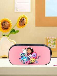 [ Back-To-School Hot ]Gabby's Dollhouse Dollhouse Series Pencil Cases, Cute Cartoon Stationery Bags For Students, Large-Capacity Multi-Functional Pencil Cases, Essential For Storing Back-To-School Gifts For Students! - Multicolor - View 1