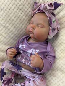 18 Inch/45 Cm Adorable Peaches Full Body Silicone Vinyl Reborn Doll - Handmade 3D Painted Lifelike Sleeping Newborn | Artist-Painted, Collectible Gift, Anatomically Accurate