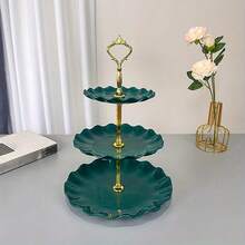 3 Tier Cupcake Stand Holder Plastic Cake Rack Suitable For Paper Cupcakes, Donuts, Fruit Trays - Multicolor - View 11