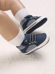 أحذية رياضية كاجوال للأطفال الرضع من عمر 0-1 سنة، أحذية ناعمة القاع - الأزرق - مشاهدة 1