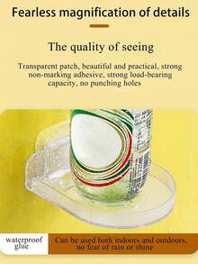 1 pièce Nouvelle étagère murale transparente sans trou pour caméra, support universel de surveillance pratique. Étagère multifonctionnelle pour rangement divers, utilisation intérieure et extérieure, pour dortoir, voiture, maison. Étagère polyvalente pour de multiples scénarios.