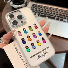 Funda para teléfono: Diseño creativo de álbum musical de rapero D - Compatible con iPhone 17 16 15 14 13 12 11 Pro Max X XR XS Max 8 7 Plus, marco de lente plateado metálico con cubierta trasera suave transparente - transparente - Ver 6