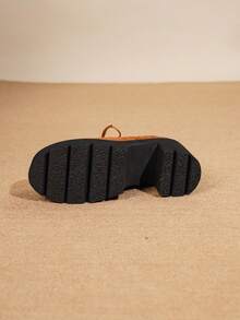 Giày đế xuồng buộc dây thường ngày cho nữ, phù hợp với mọi mùa - màu nâu - Xem 4