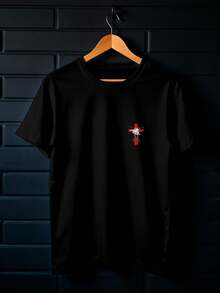 Over Christian T-Shirt It Was For You Streetwear Unisex Ref4011 - 黑色 - 查看 6