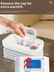 Calentador de toallitas húmedas de invierno inteligente | Ventana transparente + dispensador de papel automático + calentamiento rápido por USB | Calentamiento instantáneo desde la primera toallita - calentador - Ver 8