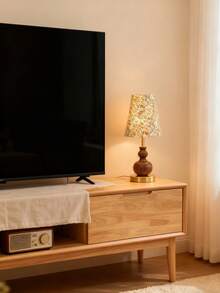 Abajur de mesa decorativo com acabamento em madeira (1 unidade), ideal para sala de estar, escritório, cabeceira de hotel, camping, presente para festivais, quarto, leitura, escrivaninha, decoração, luz noturna para gestantes, canto de oração. Estilos: italiano, minimalista, chinês, francês, árabe moderno, design islâmico minimalista, estilo misto Oasis. - Multicolorido - Ver 9