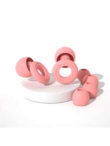 1 par de tapones para los oídos silenciosos para reducción de ruido, súper suaves, tapones de silicona reutilizables y flexibles para dormir, 6 puntas para los oídos