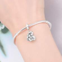 CYCUFF 1 件镀银吊坠家庭感情幸福家庭吊坠适用于原创手链项链 DIY 珠宝制作适合生日礼物女性礼物母亲节礼物 - 銀色 - 查看 5