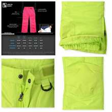 Insulated Snow and Ski Pants Winter - Resistant Windproof Outdoor PantalonesNios - 14 / 16 + Verde lima - Ver 1