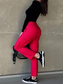 Women Pants - Hot Pink - View 2