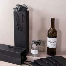 20 piezas Bolsas de regalo para vino con asas, bolsas tote de gran capacidad para botellas de vino, bolsas rectangulares para botellas de vino, adecuadas para cumpleaños, graduación, boda, Día de la Madre y otros favores de fiesta de vacaciones Decoración 10/4/2 piezas - Multicolor - Ver 4