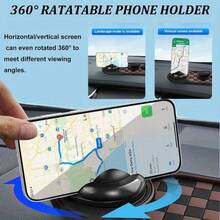 Vehicle-Mounted Anti-Slip Mat, Mobile Phone Navigation Frame, Central Control Storage Mat - 黑色 - 查看 7