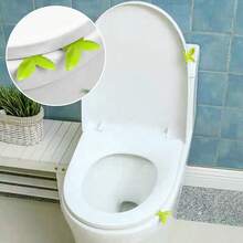 2个ABS塑料创意绿叶马桶座圈提手，马桶盖提手工具，适用于马桶座圈和马桶盖。