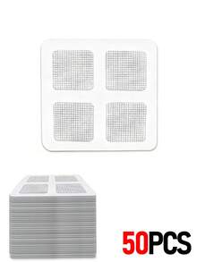 100/50/20/10/5 件一次性自粘式排水毛发收集器 - 易于安装的排水盖贴纸，适用于浴室水槽、淋浴间、浴缸、厨房、洗衣房，有效阻挡毛发并防止昆虫 - 彩色 - 查看 14