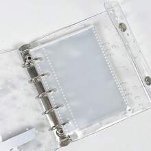 10/20/30/50张/包 A6/A7/M5/A8 透明活页页，双面相册补充页，活页夹插页，贴纸书补充页，活页夹口袋，优质PP材质，适用于偶像照片卡、明信片、交易卡、照片、校园卡、门禁卡存储、办公文具、计划本 - 無色 - 查看 5