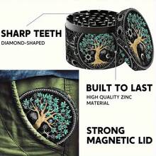 Crescent Star Grinder, Whimsigoth Grinder, Magic Moon Star Grinder, Large Grinder, Moon Herb Grinder, Christmas Party Supplies, Family Dinner - Green - View 5