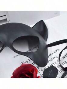 猫咪面具、化装舞会面具、派对面具、万圣节狂欢面具、复活节面具、搞笑性感面具 - 彩色 - 查看 2