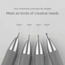 4-In-1 Nail Art Dotting Tool, Polka Dot Pen, Flower Painting Pen, Rhinestone Applicator, Soft Silicone Sponge Head, Suitable For Nail Salons,Nail Supplies,Nail Tools,Nail Art Tools,Back To School,Nails,Nail Tools For Press On Nails - 銀色 - 查看 6