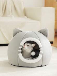 1 قطعة سرير قطة، سرير صغير للقطط، أسرة قطط قابلة للغسيل للقطط الداخلية، بيت حيوانات أليفة فائق اللين للجراء والقطط الصغيرة مع قاع مانع للانزلاق