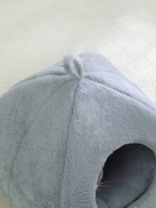 1 Pc Comfortable And Cute Pet Cat Bed House, Detachable And Washable Cat House, Warm Pet Cave Nest In Winter, Suitable For Indoor Use Of Rabbits, Puppies And Cats - Grey - View 5