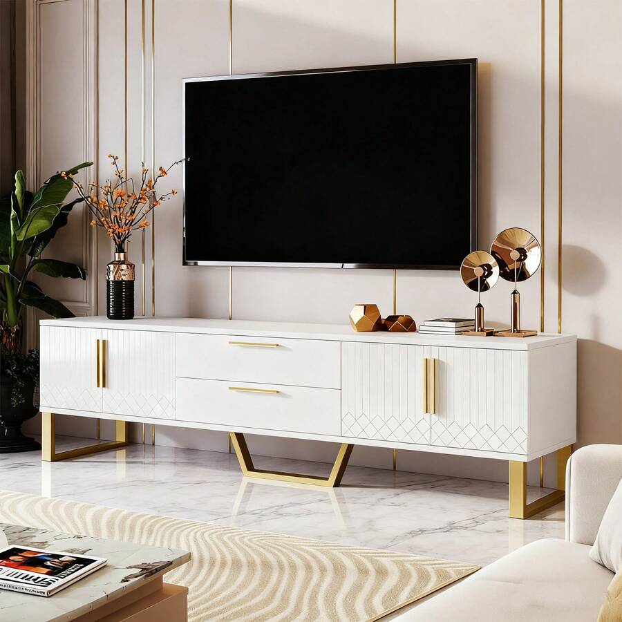 Television Stands & Entertainment Centers - White - View 1