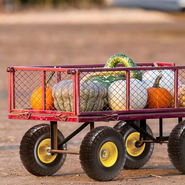 Solid PU Run-Flat Tire Wheel, 254 Mm, 2-Pack, 181.4 Kg Dynamic Load, 204.1 Kg Static Load, Flat Free Tubeless Tires And Wheels For Hand Truck, Utility Cart, Dolly, Garden Trailer, Various Carts