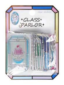 Hình dán kính nhuộm kiểu Nhật cổ điển, hình dán dập nổi bằng giấy bạc kim loại, hình dán hoa dán cửa sổ kính, hình dán hoạt hình dễ thương trên kính trong suốt, thích hợp để trang trí sổ tay và đánh dấu sách DIY. - Nhiều màu - Xem 14