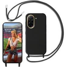 Meloenvias Funda Carcasa compatible con Xiaomi Redmi A5 con Cuerda Colgante, Collar con Cordón para Colgar y evitar caidas, Antigolpes con Correa, Alta Calidad, Color Negro Morado Rojo - Negro - Ver 5
