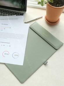 1pc Personalized Magnetic Name File Folder, Customizable A4 Document Folder With Pen Holder, Customizable Gold Letter Combination, Business Notebook Organizer, Gift For Teachers And Fathers - Paragraph 2 - View 4