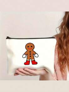 Estuche de maquillaje navideño elegante | Patrón de un solo lado | Regalo minimalista de varios estilos - Multicolor - Ver 8