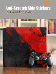 3片/套 冰蓝、红色和金色大理石纹科幻霓虹灯图案贴膜，兼容游戏机，防刮擦、耐用、无气泡、易于粘贴、防水耐磨PVC材质 - 彩色 - 查看 5