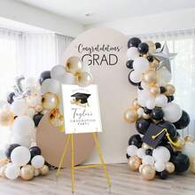 Vincidern 43.7inch Welcome To Our Wedding Sign Stand For Event Decor, Heavy Duty Metal Display Easel With Adjustable Chain, 4 Tier Height Wedding Seating Chart Stand For Birthday Party, Art Paintings,Posters,Pictures, Home Décor - 金色 - 查看 6