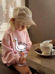 女婴保暖加厚卫衣，时尚百搭，室内外皆宜，深受宝宝喜爱，适合秋冬季穿着。 - 粉色 - 查看 3