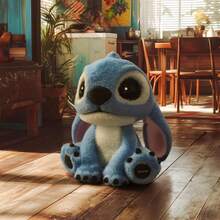 Miniso Lilo & Stitch Series Stitch Fluffy Adventure Long Flocking Blind Box Figurine - Experience The Charm Of Fine Flocking! Stitch's Various Funny Expressions And Postures(1 PC Random Delivery) - Royal Blue - View 2