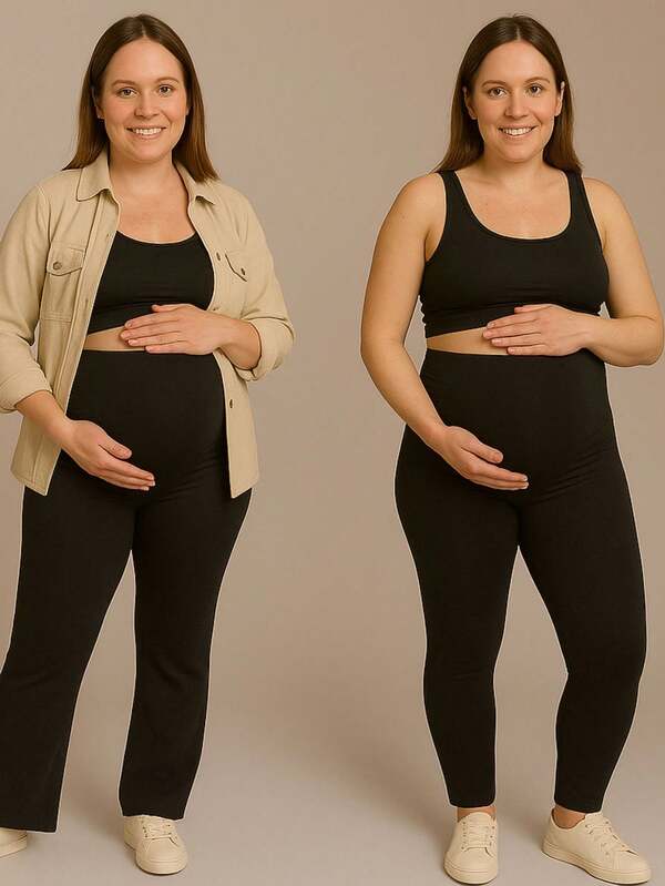 Kit Legging gestante com legging gestante flare suplex