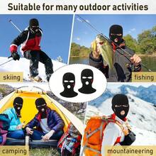 Mscara de esqu de Punto de 3 Agujeros, 2 Unidades, pasamontaas de Punto de Tres Agujeros, Gorro de Invierno para Actividades al Aire ltima intervensin - Negro - + Estilo de corazón - Ver 6