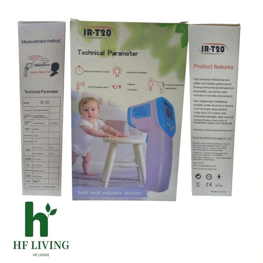 SENSOR INTELIGENTE Termómetro infrarrojo IR sin contacto Termómetro LCD digital  Termómetro - Blanco - Ver 1