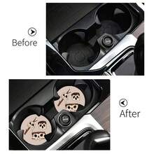 2 pezzi Sottobicchieri portabicchieri per auto, antishock, universali, di moda, accessori per interni auto, regalo per feste