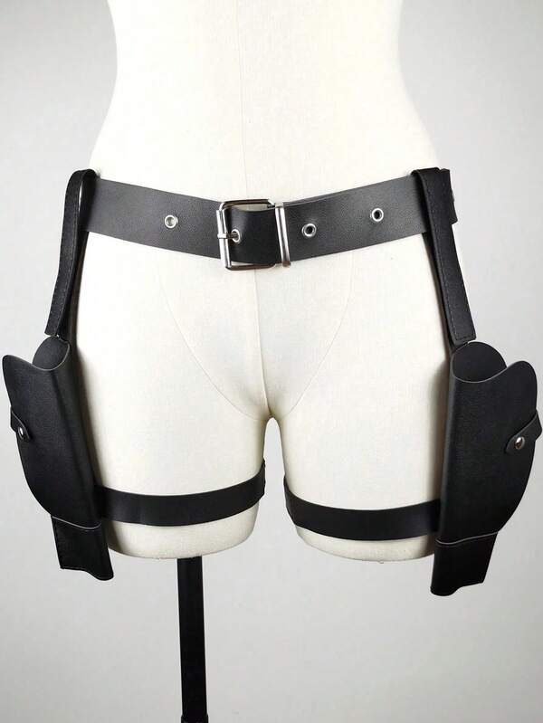 Damen Outdoor Taktische Holster, verdeckter Hüftholster, Schnellziehholster, kreatives Urlaubskostüm Holster, Requisiten Pistolenholster Accessoire, geeignet für Halloween, Weihnachtskostüme