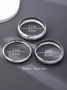 Bộ 3 chiếc vòng tay bạch kim sang trọng, phù hợp cho những dịp trang trọng của phụ nữ như tiệc tối, tiệc chiêu đãi, hẹn hò - Bạc - Xem 10