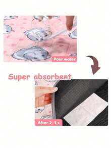 1pc Washable & Reusable Waterproof Absorbent Pad For Guinea Pig Cage, Suitable For Rabbits, Hamsters, Rats And Other Small Rodents - Multicolor - View 4
