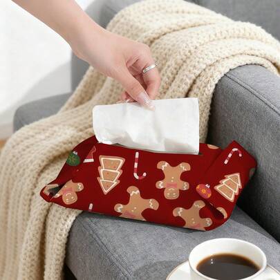 1 Stück multifunktionaler Weihnachts-Zauber-Klebefilm, süß bedruckter Lebkuchenmann Großformat Mehrzweck Selbstklebefolie, kann als Taschentuchbox-Abdeckung, waschbare dauerhafte dekorative Katzenmatratze, Katzen-Beruhigungshandtuch, vielseitiger Reise-Organizer-Stoff, Kamera/Laptop-Schutzumhüllung verwendet werden, geeignet für Reisen, Make-up, Fotografie-Zubehör, Kosmetikaufbewahrung, stoßabsorbierender Selbstklebefilm