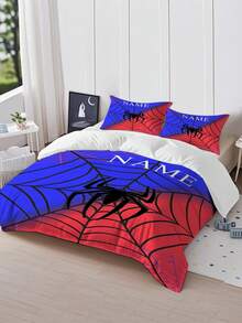 Halloween Spider Web Duvet Cover Set, 3-Piece Comforter Cover Set, Gradient Spider Print Bedding Set, Soft & Comfortable Duvet Cover Set, Suitable For Bedroom, Guest Room, Polyester Material, Duvet Cover Set (1 * Duvet Cover + 2 * Pillow Shams, No Filling), Suitable For Bedroom Decor, Home Decor, Holiday Decor, Holiday Gifts, Halloween, Holidays - Multicolor - View 21