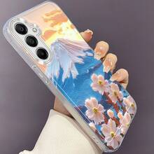 Funda de Teléfono con Pintura al Óleo de Montaña Nevada para Samsung Galaxy A02 A03 S A04 A05 S A06 S13 S14 S15 S16 5G S21 S22 S23 A24 A25 A26 M34 M35 M36 M52 M53 M45 M44 M55 M67 M32 M1 Ultra M12 Plus M23 FEFES25 Creativa TPU Suave Duradera Antigolpes Transparente Protectora - Colores mixtos - Ver 9