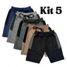 Kit 5 Children's Sweatpants, Comfort With Laces, School Day To Day - Multicolor - View 8