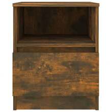vidaXL Comodino in rovere affumicato 40x40x50 cm in legno composito - Giallo - Visualizzare 3