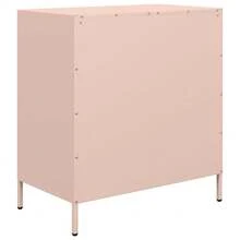 vidaXL Credenza rosa 68x39x73,5 cm in acciaio laminato a freddo