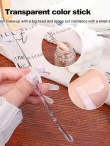 HMQ beauty 亚克力透明化妆调色盘 可折叠粉底液调色盘 便携式化妆品混合美妆专用化妆工具 带刮刀 - 無色 - 查看 3