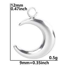 2pcs Heart Lock & Crescent Moon Pendant, 304 Stainless Steel Charm Jewelry Making Supplies, Witch Heart Moon Pendant, DIY Necklace, Keychain, Earrings, Bracelet Decoration, 18k Plated PVD, Unisex